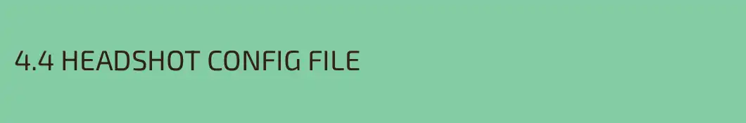 4.4 HEADSHOT CONFIG FILE 